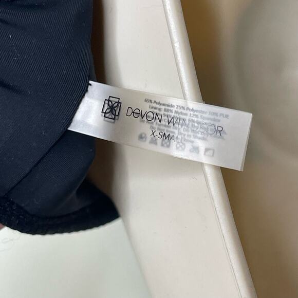 DEVON WINDSOR Zara Bikini Top in Black Paisley sz XS - Picture 4 of 7